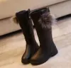 Botas crianças moda longa 2023 inverno pele crianças chelsea neve retro meninas cavaleiro versátil macio esporte sapatos 230915