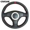 Cardak couro preto marcador vermelho capas de volante do carro para audi a4 b6 2002 a3 3spoaks 2000 2001 2003 audi tt 19992005 j220808299z