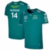 Herrmode T -shirt överdimensionerade 2023 New F1 Formel 1 Racing Team Aston Martin Aramco Cognizant Fernando Alonso Driver Summ210u