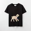 100％コットン刺繍犬レディースTシャツメンズTシャツカップルカジュアル3色のデザイナーシャツサイズ通気性快適なM-199l