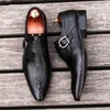 SURET Buty zapatos de vestir hombre elegante chaussure hommes oryginalna skóra dla mężczyzn