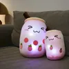 Muñecos de peluche AIXINI Ilumina Boba Relleno Burbuja Té Almohada con LED Luces nocturnas coloridas que brillan súper suaves 230915