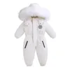 Rompers 30 degree Winter Ski Suit Plus Velvet Baby Jumpsuit Boy Overalls Warm Kids toddler girl Clothes Children Clothing coat overcoat 230915