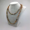 ST0009 8mm New Design Picture Jasper Stone Bead Necklace Making 42 inch Long picture stone necklace2647