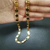 18k Real Gold Plated Chain 6 3mm Men Chain Necklace Women Chains 19 Inches 28 Inches2509