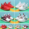 The New 2021 Huarache Kids Shoes Black Red White Sports Trainer Trainer Surface Surface Sports Switch Sneakers Black318C