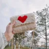 Evening Bags Handmade Bag Diy Material Self-made Women's New Tiktok Same Style Plush Yarn Woven Versatile Cross Body 230828