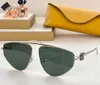 Spoiler nouvelles lunettes de soleil aviateur en métal ovale mode rétro femmes lunettes de soleil de créateur lentille marron métal cadre mince femmes lunettes de conduite LW40108U