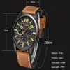 Relogio Masculino Big Dial Men Curren Watches Top Luxury Black Quartz Military Wrist Watch Men Clock Men's Sports Watch221m