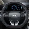 Hyundai Ioniq 2016 2017 2018 2018 2019 2020 Dermay Car Steering Wheel Coverマッサージ非滑り自動車アクセサリーインテリアH220422332W