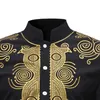 NIBESSER Camicia elegante Dashiki da uomo Abbigliamento africano estivo Camicia design moda uomo Camicia tradizionale africana stampata Hippie maschile292P