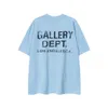 Galleries Dept Harajuku 23SS Vintage Washed Letters Rams Tryckt logotyp T -shirt Löst överdimensionerad Hip Hop Unisex Short Sleeve Tees 005