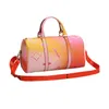 Luxurys designer Duffel Bags Gradient Speedy Bandouliere 45 cm Women Travel Bag Fashion Men Classic Leather Sport Outdoor Packs SO2349