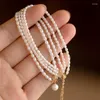 Strand Personality Advanced Natural Fresh Water Millet Small Pearl Bracelet Women's Ins Niche Design Light Luxury 14k Gold