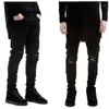 Nya modemärken Black Jeans Skinny Ripped Stretch Slim West Hip Hop Swag Denim Motorcykelcyklist Pants Jogger1301y