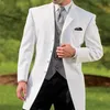 Hela serien med cowboy kostym White Groom Wedding Black Pants Design Classic Men's Blazer 3 PCS 347 Suits Blazers349e