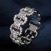 Сверкающее винтажное женское обручальное кольцо из стерлингового серебра 925 пробы с CZ и бриллиантами Gift292v