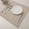 Masa peçete 1 adet doğal saf renkli keten kokteyl partisi düğün masa örtüsü basit modern kumaş batı placemat