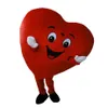 2020 Wysokie wysokiej jakości czerwone serce kostium dla męskiej męskiej rozmiar Fancy Heart Love Mascot Costume243z