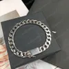 Klassische Designer Kuba Kettenarmband Edelstahl Silber Armbänder für Herren und Frauen Party Armreif Liebhaber Geschenk Hip Hop Schmuck2815