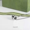 Médaillons Haute qualité bijoux collier chaîne en argent hommes femmes pendentif crâne tigre avec lettre colliers de créateurs cadeau de mode G677I