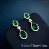 Dangle Oorbellen Klassiekers 5 Kleuren Kristal Waterdruppels Stijl Lange Hanger Verzilverd Drop Earring Voor Vrouwen Bruiloft Sieraden