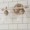 Duvar lambası fransız beyaz eski oyma lambalar cam yatak odası oturma odası banyo aynası ön dekoratif aplikler ışıklar aydınlatma