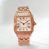 Autres montres Les femmes de luxe de concepteur regardent des montres de réservoir carrées pour femmes pour les femmes mouvement à quartz diamant rose or rectangle montre en acier inoxydable dames élégantes wri