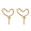 Boucles d'oreilles en forme de cœur irrégulier pour femmes et filles, bijoux à la mode, cadeau de saint valentin, nouvel arrivage printemps 2023