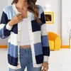Kadın Sweaters İlkbahar ve Sonbahar Dışarıda Kadın Renkli Hardigan Kadınlar İçin Uzun Süveter Açık Ön Kadın Ceketleri
