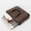 Porte-documents de luxe en cuir petite mallette hommes affaires épaule sac à main ordinateur portable fourre-tout sacs à bandoulière sac AA1