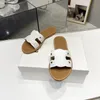 Designer Sandaler tofflor Summer Casual Flip Flops Hot Style Three Colors Cowhide Leather Fabric With Shoe Box och Dust Bag 35-40