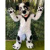 Lange vacht Husky hond Fox mascotte volwassen kostuum op maat fancy kostuum cartoon thema fancy dress advertentie kleding