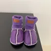 Primeiros caminhantes recém-nascidos sapatos de bebê botas amory meias crianças crianças sapatos de pele de carneiro shearling clássico meninas menino inverno deslizamento em lã presente para bebê pequeno 0-18 meses