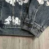 Masowe streetwear 1 wysokiej jakości drukowane vintage odzież jeansowe dżinsowe kurtki płaszcz dla mężczyzn