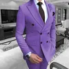 Turkusowe garnitur Mężczyźni Formal Slim Fit Groom Tuxedo Wedding PROM SUKIENKI PRYCJA MĘŻCZYZN MĘCA MĘŻCZYZN BLAZER PANTY 2 -częściowe garnitury Blazer281i