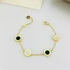 flower bracelet clover bracelets designer jewelry woman 18K rise gold silver color shell circle tennis bracelet luxury jewelrys party christmas gift high quality