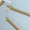 Xiy grossist real guld 2.00ctw naturlig diamant fyrkant tennisarmband