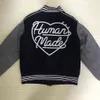 Herrjackor Human Made Duck Heart broderad basebolljacka Woolen Jacket Herrkvinnor Human Made Jacket T2209221P