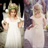 Empire Bel Vintage Flower Girl Elbise Kapalı Kollu292K