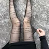 Woman Sexy Tights Inscriptions Letter Printed Pantyhose Fashion Patterned Tattoos Transparent Stockings Socks & Hosiery308O