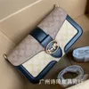 2024 New Georgie Rivet Old Flower Combination Leather Single Double Flap Small Square Handbag sale 60% Off Store Online