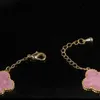 braccialetti firmati braccialetto van clover gioielli firmati fascino alla moda per ragazze donne oro 18 carati braccialetto di marca rosa festa di nozze