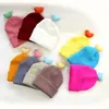 Caps Hüte 2 Größe geborene Kinder Winter Gestrickte Liebe Beanie Mädchen Jungen Bonbonfarben Skullcap Hut Kind Feste Motorhaube Säugling Häkeln Gorra Bebe 230915