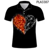 Męskie polo 2023ROPA de hombre moda swobodna lato krótkie rękaw 3D printed dym Cool Men Camisas harajuku streetwear polo homme tops