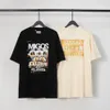 Galerías Departamento Harajuku 23ss Vintage Lavado Oro Sello Letras Migos Impreso camiseta suelta de gran tamaño Hip Hop Unisex Camisetas de manga corta FDF