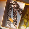 Scarves Fashion brand women's scarves leopard print alphabet designer headband classic handbag scarvess high quality silk material size 6*120cm3JNU