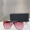Guldlila metall solglasögon för män kvinnor solglasögon nyanser UV400 glasögon med låda