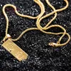 Chuhan Gold Bar Shape Pendant Halsband Hip Hop -kedjor Fashion Jewelry for Women Herr Födelsedagspresent C399264L