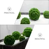 Decoraciones de jardín 3 PCS Artificial Moss Decorativo Tazón de vidrio Bolas Decoración Verde Plantador de plástico Relleno preservado